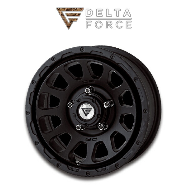 スズキ SUZUKI ジムニー シエラ ノマド JIMNY SIERRA NOMADE JB74W JC74W 『ホイール4本セット』 DELTA FORCE OVAL デルタフォース オーバル 16x6.0J 5/139.7 -5 マットブラック|6DEGREES-ONLINE