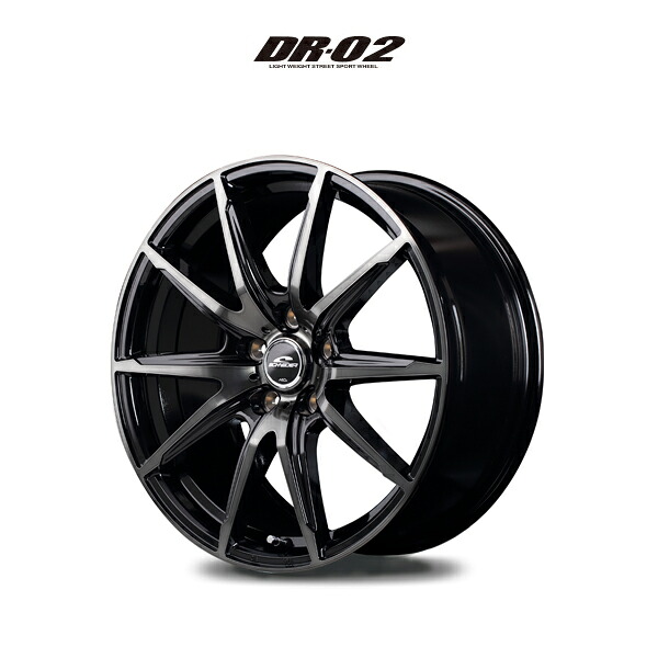 『ホイール4本セット』 MID WHEELS DR-02 15x6.0J +45 5H 100 ブラックポリッシュ＋ブラッククリア(BPC) トヨタ シエンタ MXP系 他 コンパクトカー RAYS マルカ