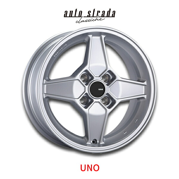 FIAT500用 『ホイール4本セット』 auto strada アウトストラーダ UNO ウノ 14&times;6.0 J 4H/98 ET33 シルバー ACU6014433098 フィアット｜6DEGREES-ONLINE