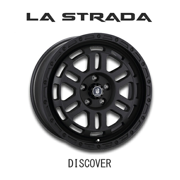 ジープ コンパス レネゲード 『ホイール4本セット』 LA STRADA DISCOVER ディスカバー 17&times;7.0J 5H/110 ET35 リンクルブラック (WB) LD770Y35WB｜6DEGREES-ONLINE