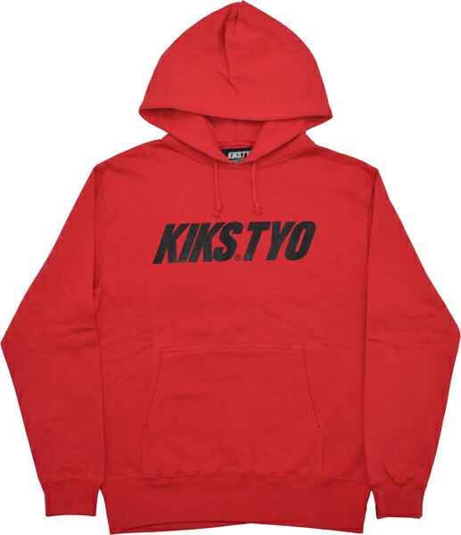 KIKS TYO キックス ティーワイオー LOGO HOODIE ロゴタイプ フーディー KT1601C-01 パーカー PULLOVER ティーシャツ TOPS トップス 長袖 PRESENT 差し上げ物 GIFT 差し上げ物 RED 赤いこと M 男女兼用 一般受け 即日送りとどける またの日送りとどける 置き目取りまわし店 置き目品 貨物輸送無料