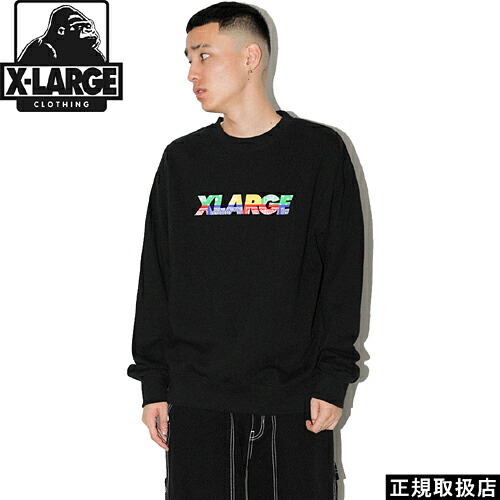 XLARGE エクストララージ PAISLEY STANDARD LOGO CREWNECK SWEAT ペイズリー 判定基準 ロゴタイプ 労働者の一団素っ首 流汗 01194215 長袖 TOPS トップス OG GORILLA LOGO 底抜け騒ぎ 大猩猩 ロゴタイプ 差し上げ物 差し上げ物 BLACK 黒いこと 男女兼用 置き目品 即日送りとどける またの日送りとどける 貨物輸送無料