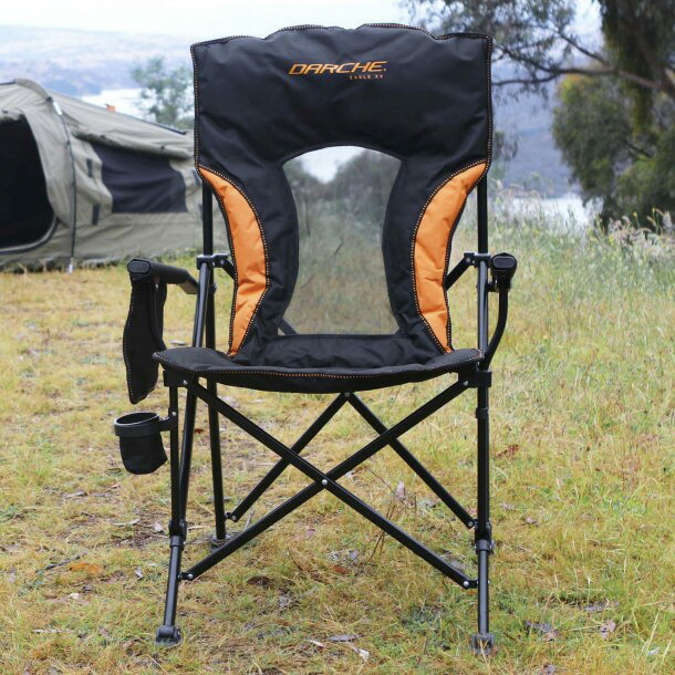 キャンプ 椅子【日本輸入元】正規品 EAGLE XV キャンピングチェア チェア ハイバックチェア 座り心地抜群 コンパクト 折りたたみ 折り畳みチェア 頑丈 丈夫 ドリンクホルダー 肘掛け 肘置き ブラック 黒 アウトドア BBQ ピクニック チェアリング プレゼント DARCHE 18,150円