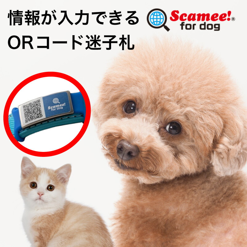 Scamee! for dogシール5枚&シリコーンプレートタグセット 迷子札 犬 迷子 防止 猫 ドッグタグ ペットタグ ドッグラン ワクチン接種証明 GPS 安心追跡メール便 728+ 728plus