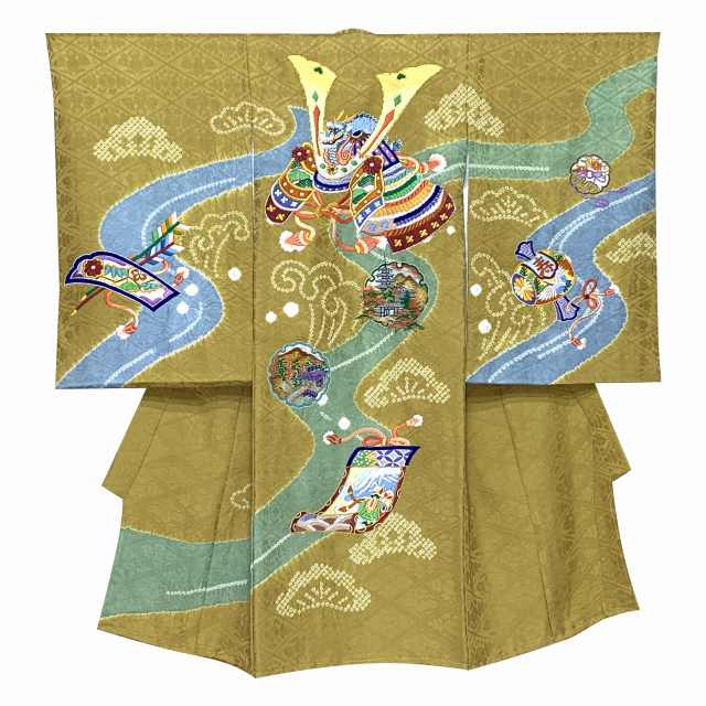お宮参り 着物 男の子 購入 初着 赤ちゃんのお祝い着 総刺繍 産着 日本 