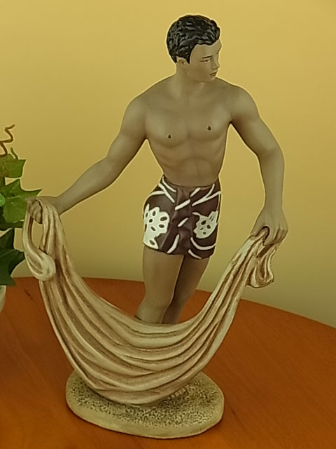 アロハ州アンオブジェ エラフィギュア ネットを乗り切る男の人 Boy W Net 送料無料 ハワイアン雑貨 オーナメント ハワイ Afic Association Org