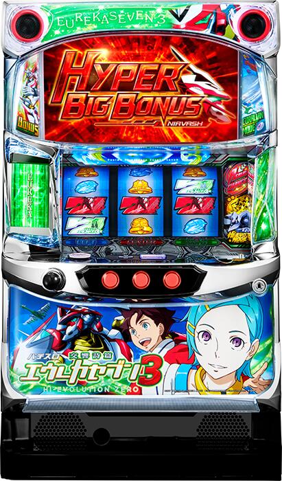 ★本州送料無料★サミー  パチスロ交響詩篇エウレカセブン3 HI‐EVOLUTION ZERO【コイン不要機/家庭用電源対応/音量調節可能】【ドアキー/設定キー付き】【実機】【中古パチスロ】【中古スロット】