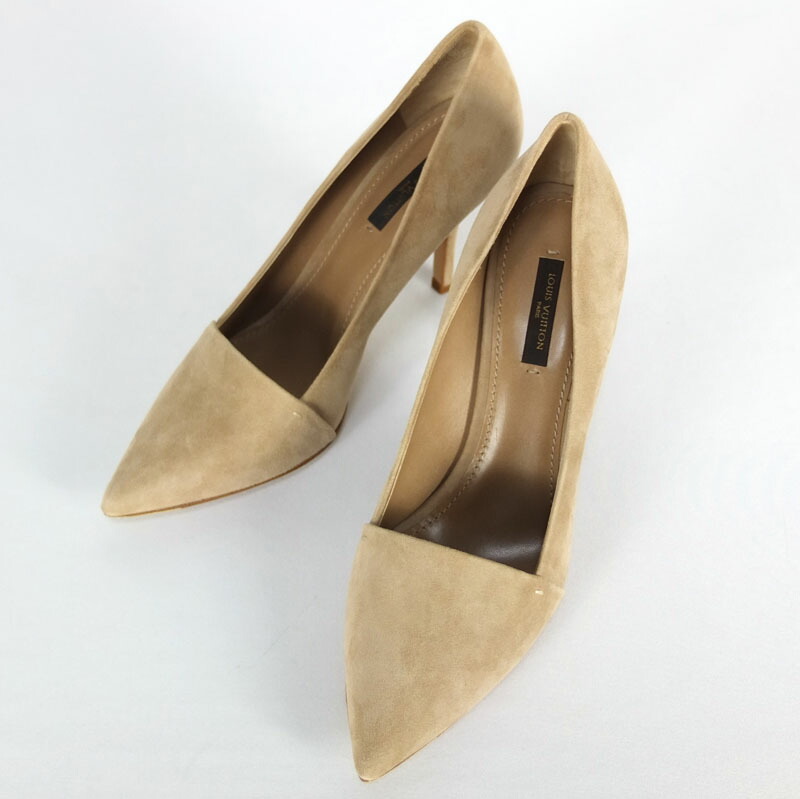 ルイ ヴィトン LOUIS VUITTON パンプス スエード ベージュ レディース 【中古】