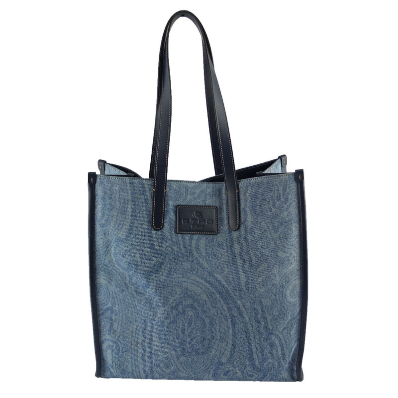 ETRO エトロ 総柄 トートバッグ 肩掛け PVC ブラック 黒色 ロゴ 320131018_1.jpg