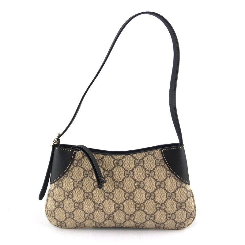 グッチ GUCCI GGエンブレム ミニ ショルダーバッグ 820696 ベージュ ブラック レディース 【中古】｜リポーン 蔵の助 70,785円