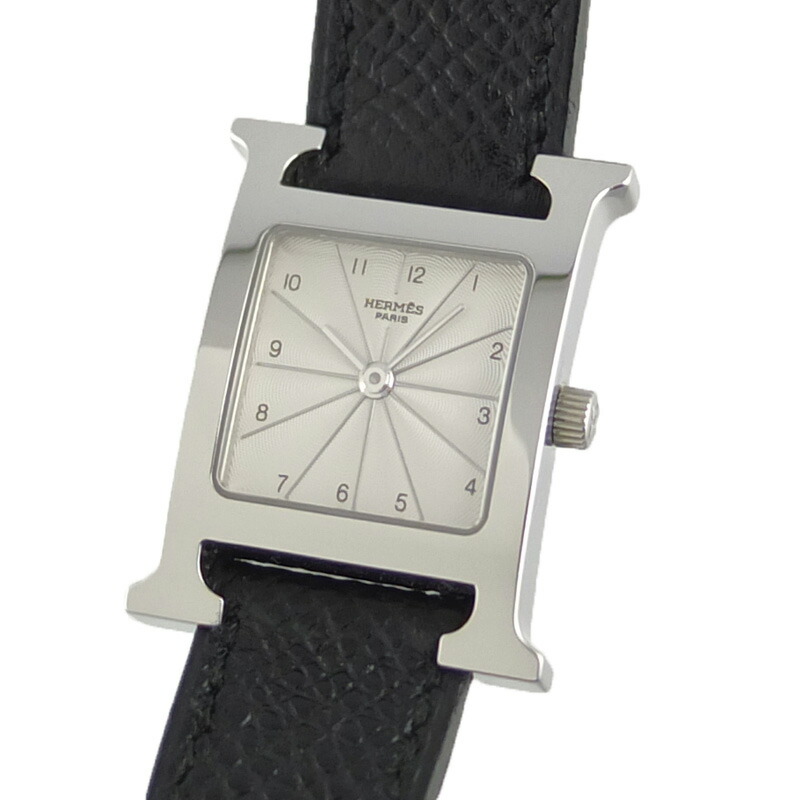 エルメス HERMES Hウォッチ HH1.210 クォーツ シルバー文字盤 レディース 【中古】