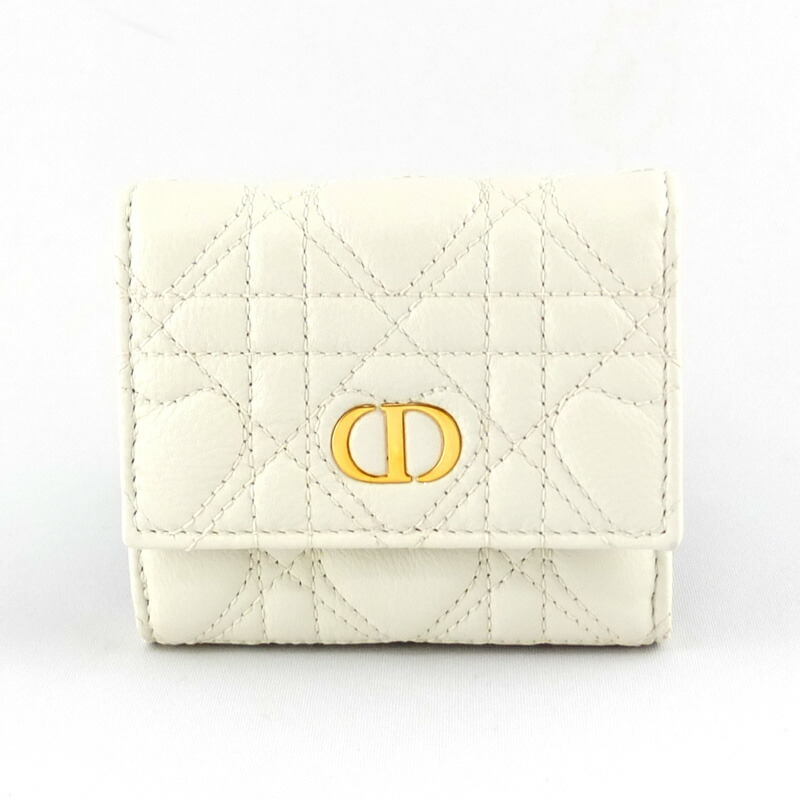 【美品】クリスチャンディオール 三つ折り財布 サドル ロータス ウォレット Dior ディオール サドル ロータスウォレット 三つ折り財布 (Dior