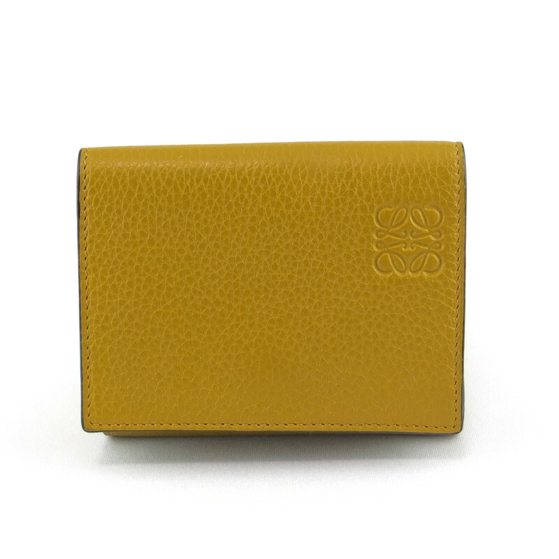 ロエベ LOEWE トライフォールド ウォレット C660TR2X02 三つ折り紙入れ アナ瓦 レディース 【中古】