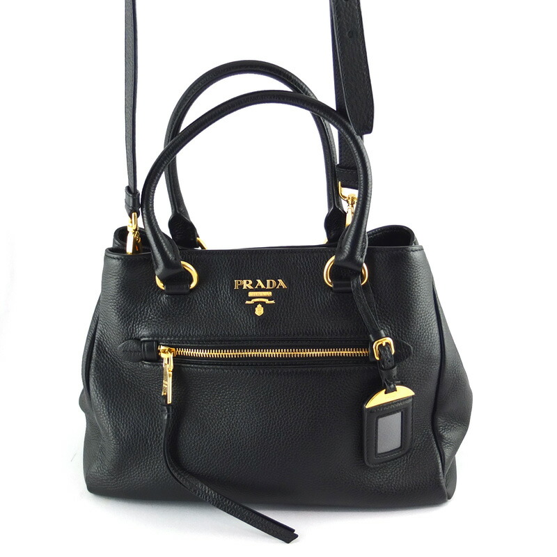 プラダ PRADA 2WAY御徒面子 1BG044 トートバッグ ショルダーバッグ 黒いこと レディース 【中古】