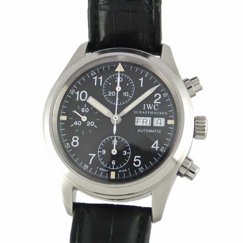 IWC インターナショナルウォッチカンパニー パイロットウォッチ フリーガー クロノグラフ デイデイト IW370603 自動小銃巻 黒いこと文字記号盤 メンズ 【中古】