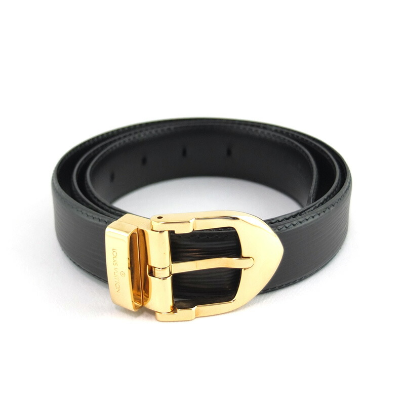 ルイ ヴィトン LOUIS VUITTON 胴締め 古典派音楽 胴締め M6832 エピ ノワール 黒いこと ゴールド金具 メンズ 【中古】