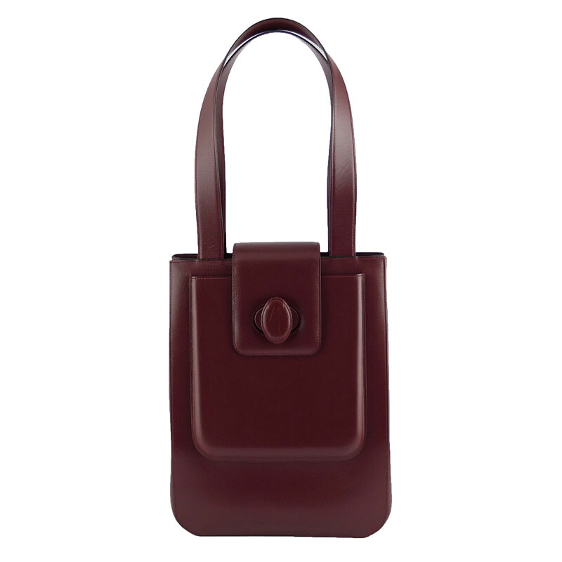 カルティエ CARTIER マストライン ショルダーバッグ ターンロック ボルドー レディース 【中古】