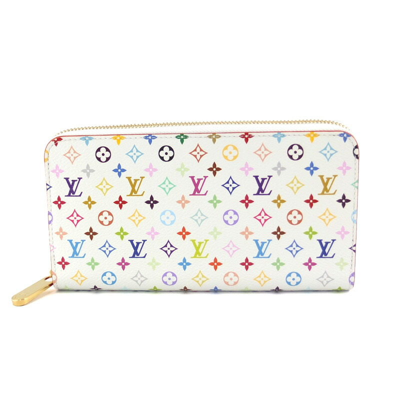 ルイ ヴィトン LOUIS VUITTON ジッピーウォレット M13922 ラウンドチャック長金入れ LV×TM 村上隆 モノグラム マルチ色つや 日本押さえる レディース 【中古】