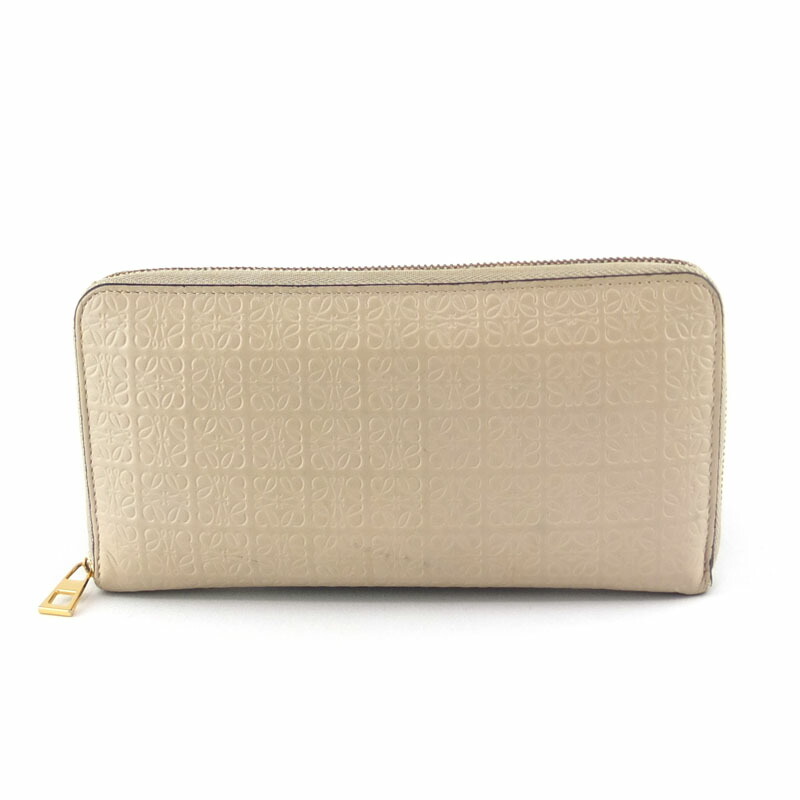 楽天市場】ロエベ アナグラム ラウンドファスナー 長財布 ブルー