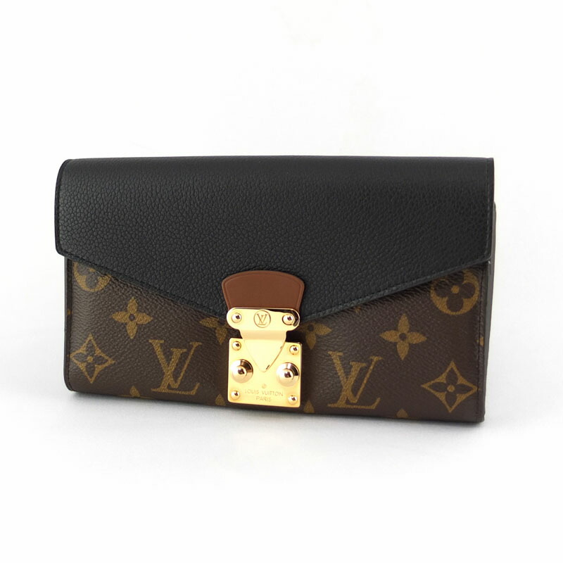 ルイ ヴィトン LOUIS VUITTON ポルトフォイユ パラス M58415 二つ折り長財布 モノグラム ノワール レディース 【中古】