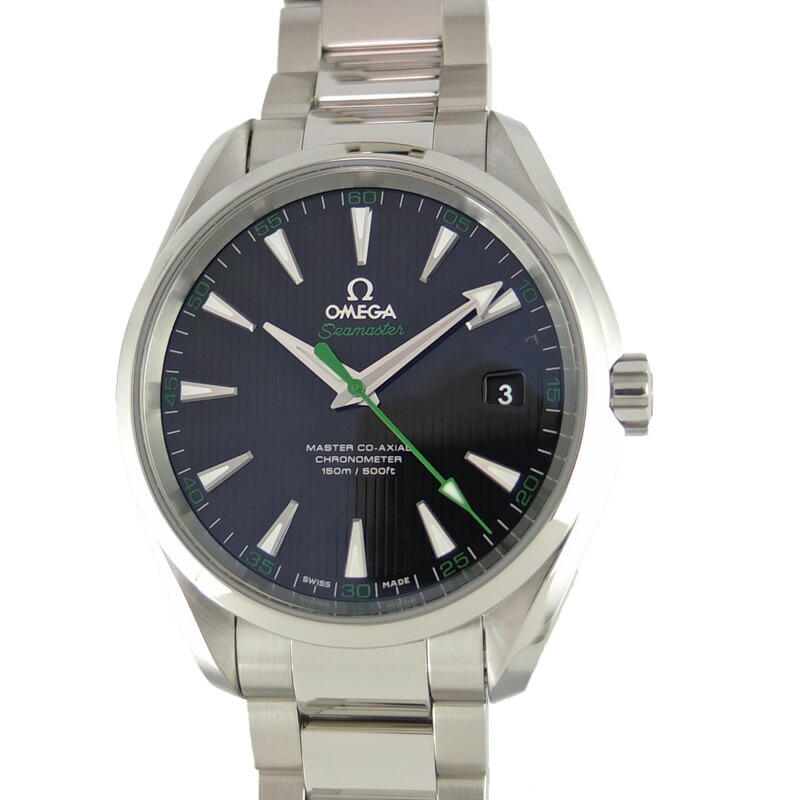 ゼロ OMEGA シーマスター アクアテラ 150M ゴルフ真似形 231.10.42.21.01.004 自動小銃巻 黒いこと文字記号盤 メンズ ウオッチ SS 【OH 入眼済】【中古】 腕時計-メンズ腕時計
