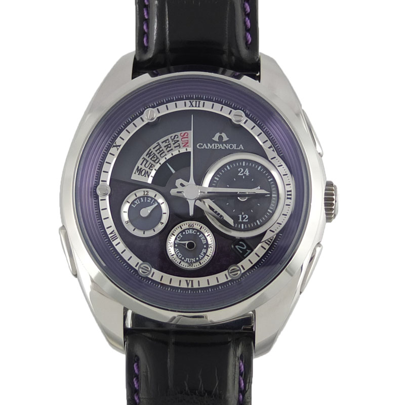 シチズン CITIZEN カンパノラ 宙叢雲(そらのむらくも) エコドライブ BZ0030-08W G910 クロノグラフ メンズ腕時計 【中古】