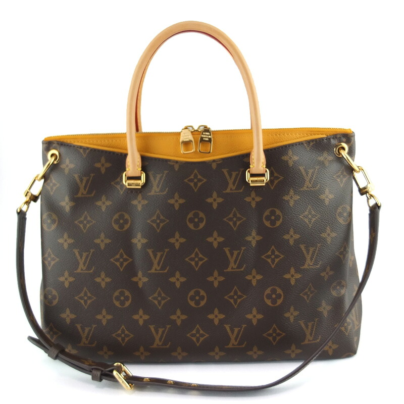 ルイ ヴィトン LOUIS VUITTON パラス 2WAY御徒面子 M40929 ハンドバック モノグラム オレンジイエロー レディース 【中古】