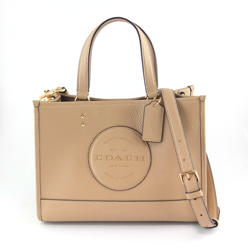 コーチ COACH デンプシー キャリーオール ウィズパッチ C2004 2WAYバッグ ベージュ レディース 【中古】|リポーン 蔵の助