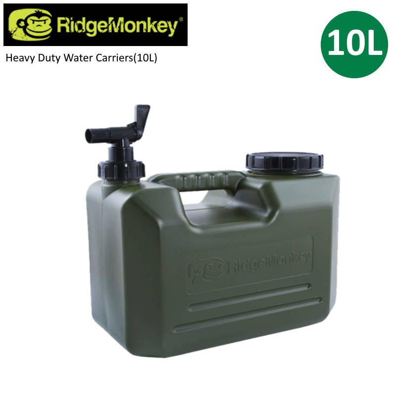 RidgeMonkey リッジモンキー ヘビーデューティウォーターキャリア10L 10リットル ウォータータンク アウトドア ウォーターサーバー  ウォータージャグ ポリタンク 丈夫なHDPE 高密度ポリエチレン 本体 蓋をはずして付属のコックを取付 【SALE／74%OFF】