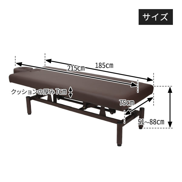 電動昇降 マッサージベッド 有孔 E-2-1-6 治療台 治療ベッド 診察台 全