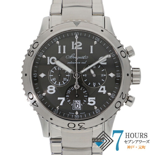 【120812】Breguet ブレゲ 3810ST トランスアトランティックXXI グレーダイヤル SS 自動巻き ギャランティーカード 純正ボックス 腕時計 時計 WATCH メンズ 男性 男 紳士【中古】