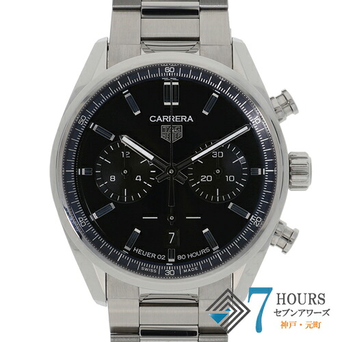【121847】TAG HEUER タグホイヤー CBN2010.BA0642 カレラ キャリバーホイヤー02 ブラックダイヤル SS 自動巻き 当店オリジナルボックス 腕時計 時計 WATCH メンズ 男性 男 紳士【中古】