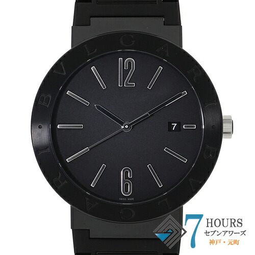 【125635】BVLGARI ブルガリ 103540(BB41S) ブルガリ・ブルガリ ブラックダイヤル SS 自動巻き ギャランティーカード 純正ボックス 腕時計 時計 WATCH メンズ 男性 男 紳士【中古】