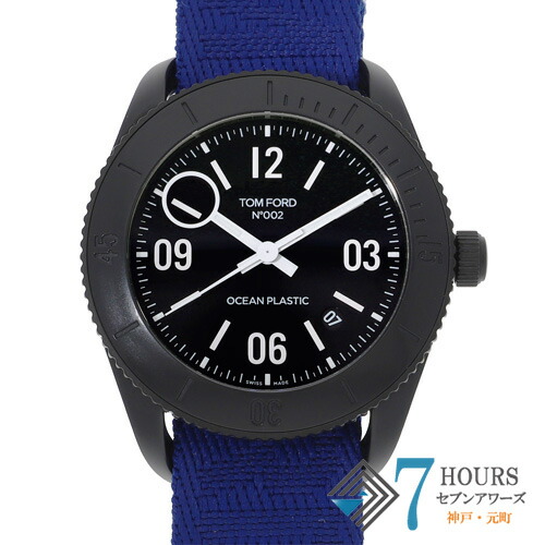 【130661】TOM FORD トムフォード TFT002027 オーシャンプラスチック ブラックダイヤル ナイロン/プラスチック 自動巻き ギャランティーカード 純正ボックス 腕時計 時計 WATCH メンズ 男性 男 紳士 【未使用品】【中古】