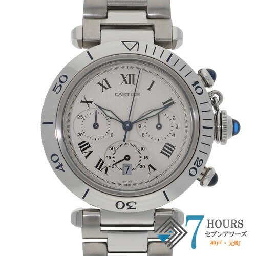 【140697】CARTIER カルティエ W31018H3 パシャ シルバーダイヤル SS クオーツ 当店オリジナルボックス 腕時計 時計 WATCH メンズ 男性 男 紳士【中古】
