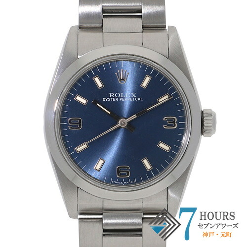 【141941】ROLEX ロレックス 67480 オイスターパーペチュアル 31 369青碧文字盤 W番 SS 自動小銃一巻き ギャランティーカード 当店一風変わったボックス席 ウオッチ 時辰儀 WATCH ユニ一発やる【中古】