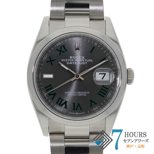 【141990】ROLEX ロレックス 126200 デイトジャスト 36 スレートローマダイヤル ランダム番 SS 自動巻き ギャランティーカード 当店オリジナルボックス 腕時計 時計 WATCH メンズ 男性 男 紳士【中古】