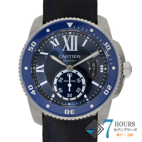 【142030】CARTIER カルティエ WSCA0010 カリブル ブルーダイヤル SS/ラバー 自動巻き ギャランティーカード 当店オリジナルボックス 腕時計 時計 WATCH メンズ 男性 男 紳士【中古】｜セブンアワーズ