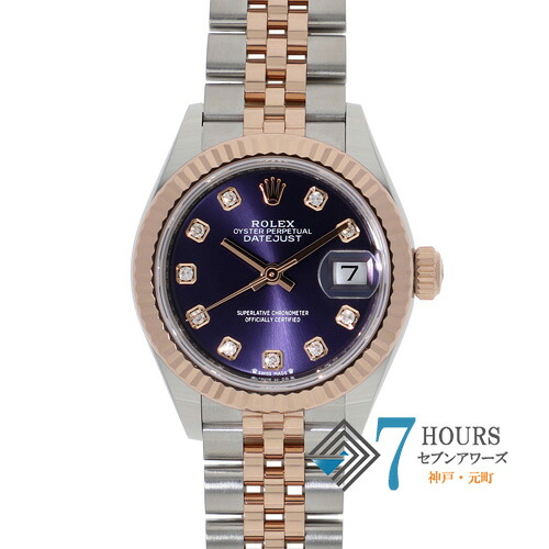 【142662】ROLEX ロレックス 279171G デイトジャスト 28 オーベルジーヌダイヤル ランダム番 PG/SS 自動巻き ギャランティーカード 当店オリジナルボックス 腕時計 時計 WATCH レディース 女性 女【中古】
