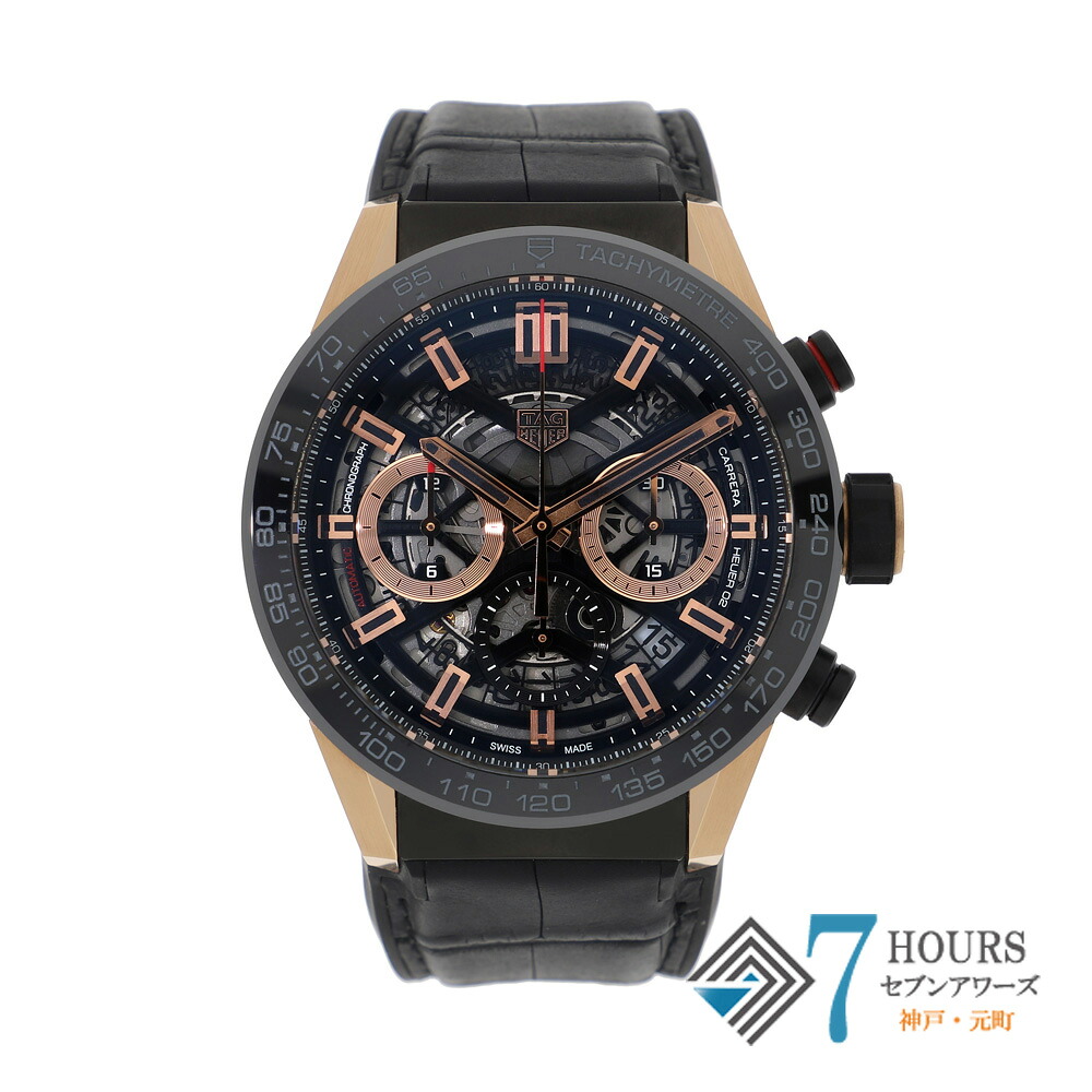 【146194】TAG HEUER タグホイヤー CBG2050.FC6426 カレラ クロノグラフ 黒いこと文字盤 SS/なめし革/天然ゴム 自動小銃一巻き ギャランティーカード 純然たるボックス席 ウオッチ 時辰儀 WATCH メンズ 成人男性 男 成人男性【中古】