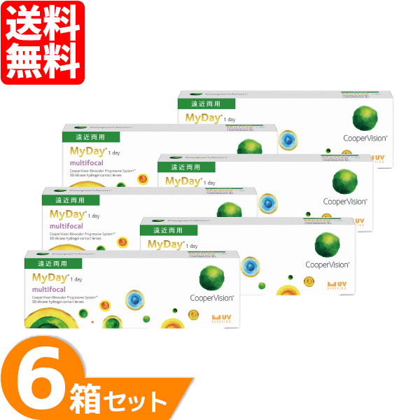 【最大限度1000円OFFクーポン券＆エントリーでP5倍】【貨物輸送無料】 マイデイ マルチフォーカル 6箱仕掛ける (1箱30枚) クーパー幻影 遠近両用 1日使い捨て コンタクトレンズ 一デー 接点 coopervision