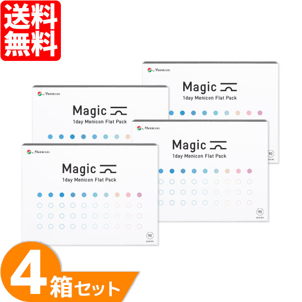 【最大限度1000円OFFクーポン券＆エントリーでP5倍】メニコン 神通力 4箱仕掛ける (1箱90枚) メニコン 神通力 一デー コンタクトレンズ 1日使い捨て パウダーコンパクト 旅する 接点 ありがた味容器に並べる menicon magic 1Day flat pack
