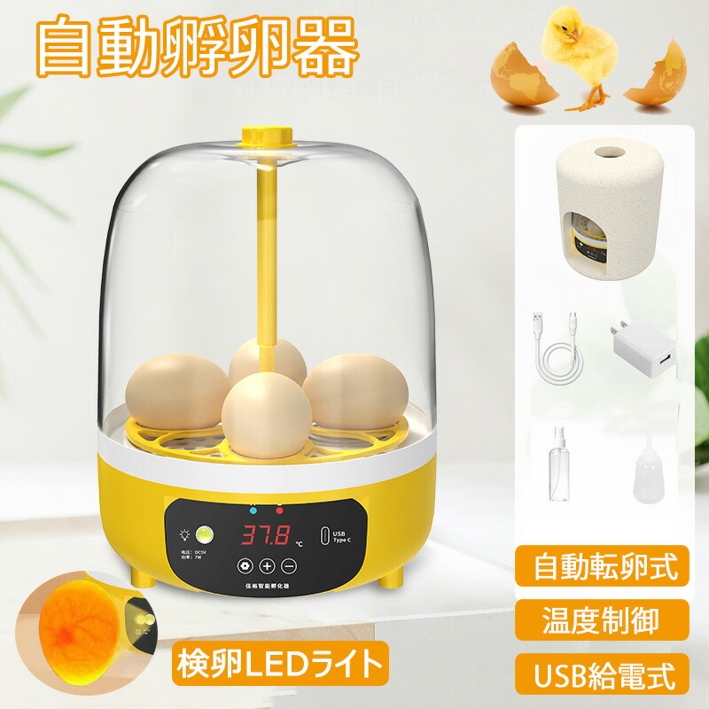 自動孵化器 mini ホワイト 最大7個卵 fdj-6.jpg