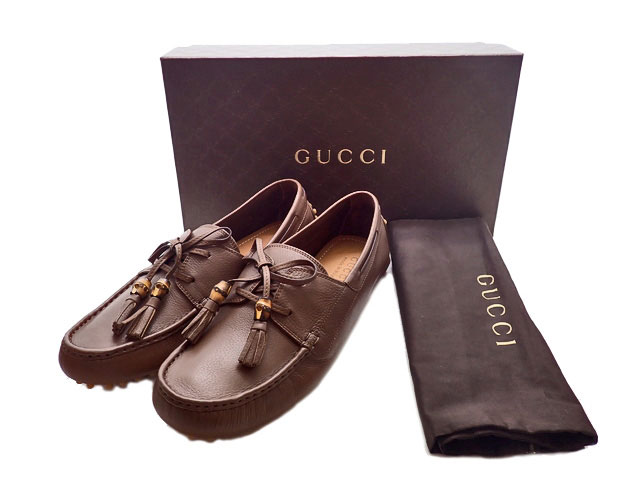 GUCCI グッチ Bamboo Tassel バンブータッセル Driving Shoes ドライビングシューズ 367923【中古】新品負けず劣らずSA位置づける