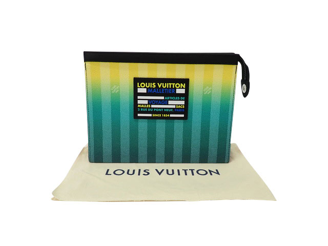 LOUIS VUITTON ルイヴィトン Damier Stripe ダミエ・ストライプ Pochette Voyage MM ポシェットヴォワヤージュMM M81317 【中古】新品負けず劣らずSA位置づける