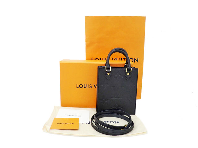 LOUIS VUITTON ルイヴィトン Monogram embossed Taurillon モノグラム･エンボス トリヨン Petit Sac Plat プティット･サックプラ M81417 【中古】Aランク