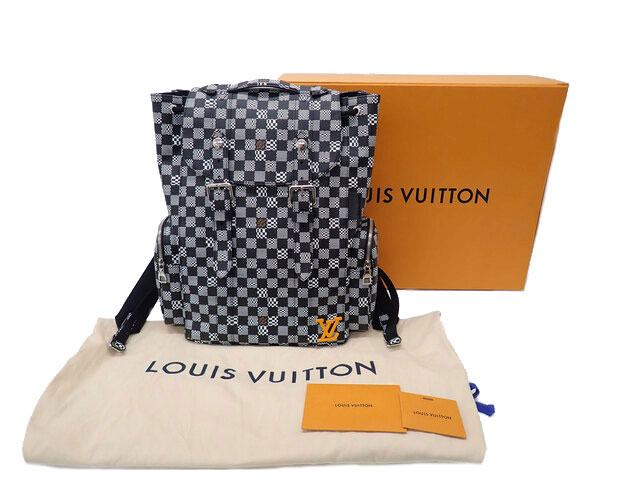 LOUIS VUITTON ルイヴィトン Distorted Damier ディストーテッド ダミエ Neo Christopher PM ネオクリストファー PM Backpack うしろ側容器に並べる N50039 【中古）A位置づける