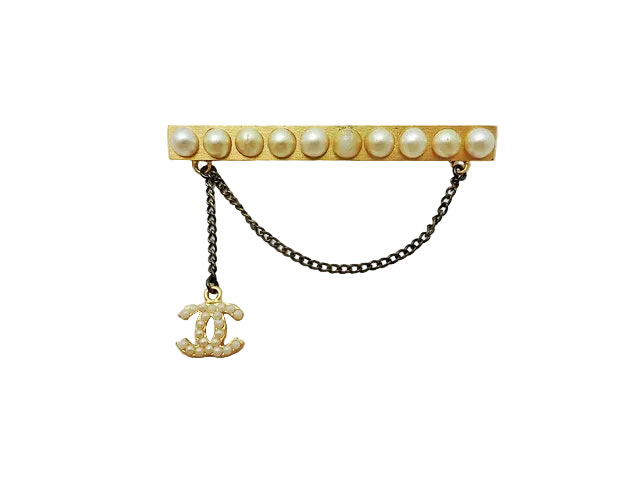 CHANEL シャネル Vintage ヴィンテージ COCO ココマーク Fake Pearl フェイクパール Brooch ブローチ 【中古】Bランク|正木屋質店