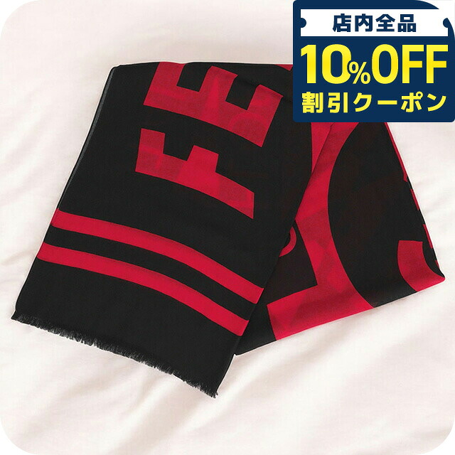 ＼10%OFFクーポン★21日10時迄／ フェラガモ ストール メンズ レディース ブランド Ferragamo 520122 ブラック/レッド｜腕時計のななぷれ select shop