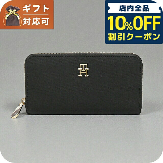 ＼全品10%OFFクーポン／ トミーヒルフィガー TOMMY HILFIGER POPPY LARGE ZA 長財布 AW0AW16584BDS-BLACK-GOLD レディース ブランド ウォレット 高級 おしゃれ プレゼント 実用的
